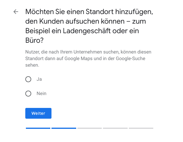 Google My Business Standort angeben