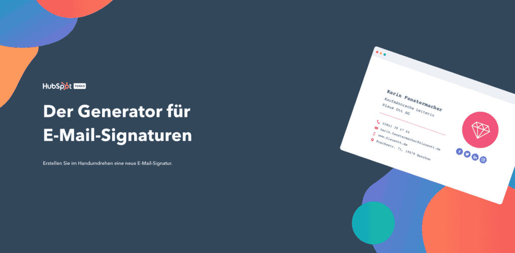 HubSpot E-Mail-Signatur-Generator