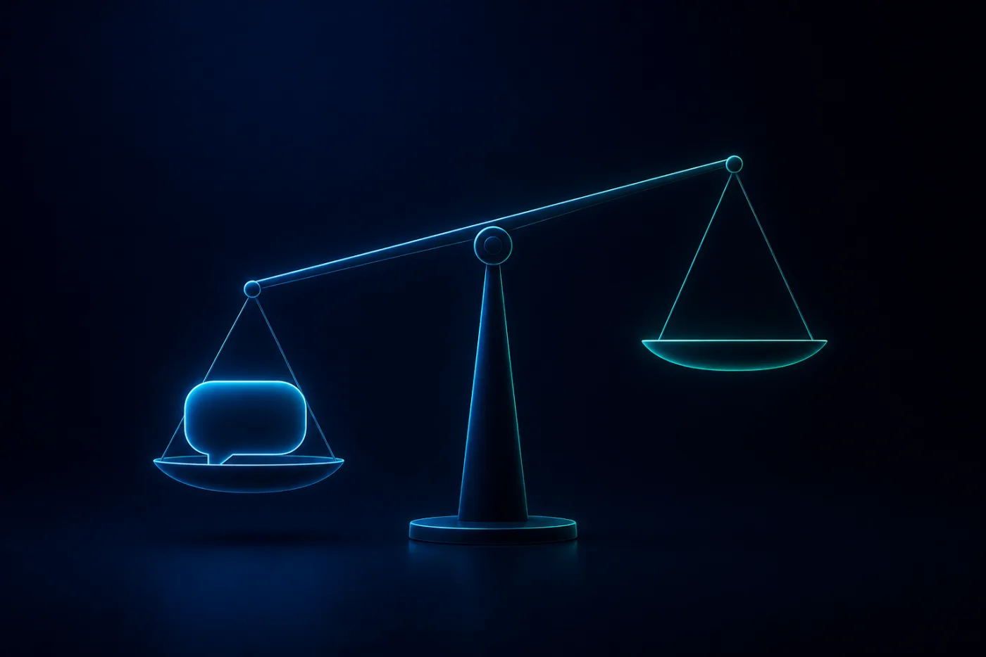 KI-generiertes Bild Symbolische Darstellung einer LinkedIn-Vernetzungsanfrage, die zwischen echtem Interesse und werblichem Pitch steht
