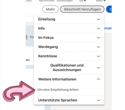 LinkedIn Empfehlungen